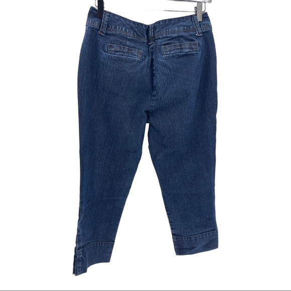 Charter Club Petite Button Cuff Jean Capri Size 8P - Picture 8 of 10